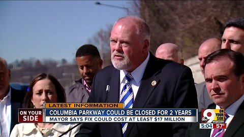 Columbia Parkway could be closed for two years