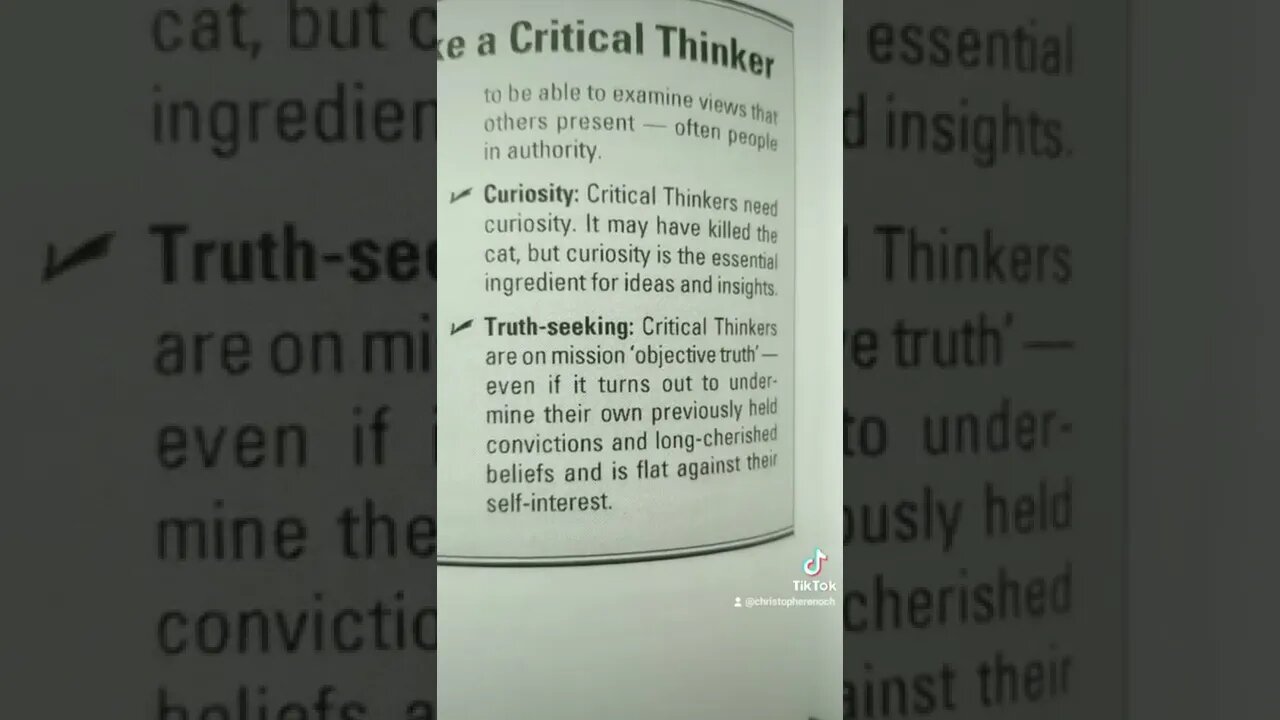 Critical Thinking Ingredients