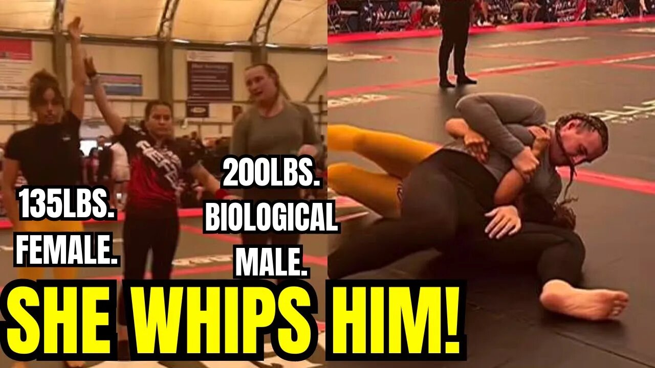 SHOCKING VIDEO Emerges As WOMAN DEFEATS Biological MAN in Brazilian Jiu Jitsu Match! SCARY FIGHT!