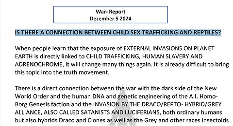 IS THERE A CONNECTION BETWEEN CHILD SEX TRAFFICKING AND REPTILES?