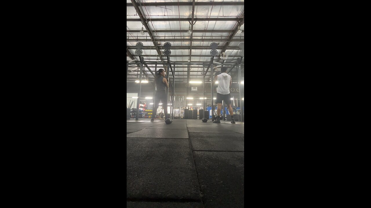 Wall Balls + Burpees to SA DB clean