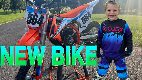 SURPRISING 4 YEAR OLD WITH A NEW DIRTBIKE | KTM SXE-5