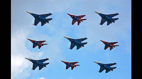 Fighters appeared in the sky