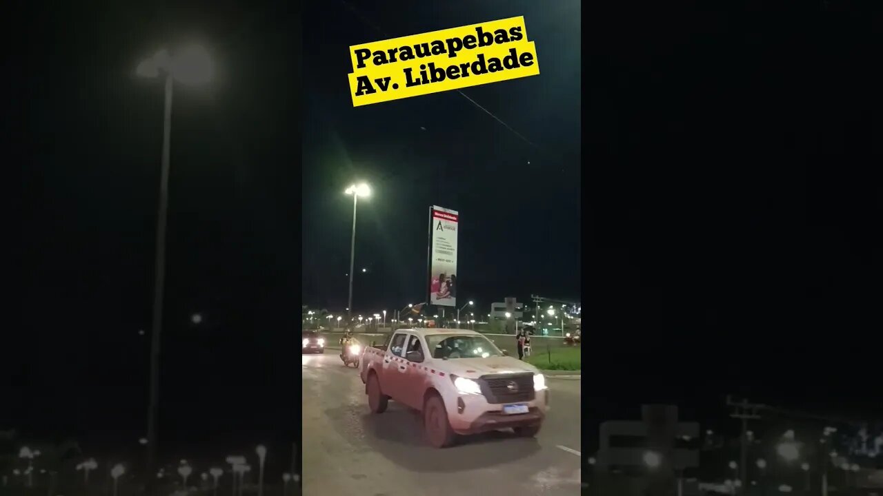 Av Liberdade em Paruapebas próximo ao complexo Turístico durante a noite #shorts #parauapebas #peba