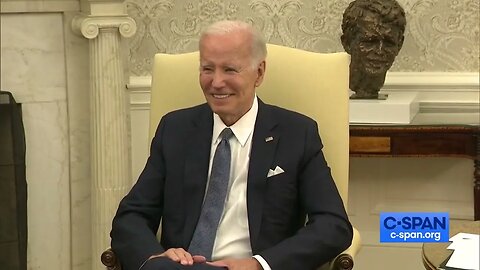 Biden Smirks And Stares But Takes No Questions As Staffers Aggressively Herd Press From Room