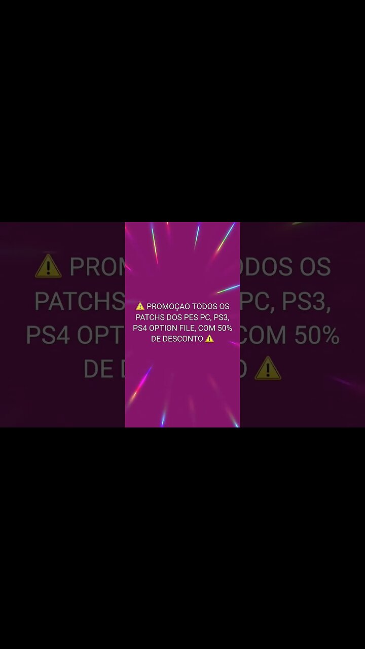 🤑 PROMOÇÃO 50% DE DESCONTO!!! DE TODOS OS PATCHS DE PES DO CANAL!!! 🤑