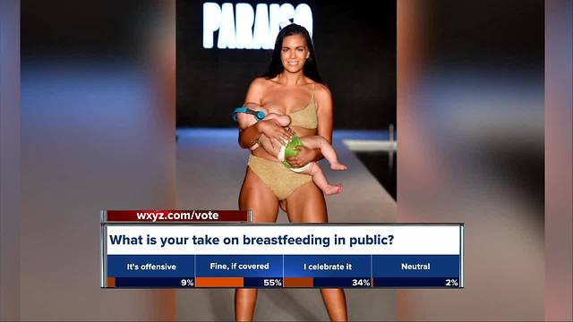 Monroe woman walked runway while breastfeeding baby