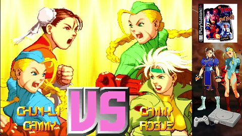 X-Men vs. Street Fighter (Sony PlayStation) - Chun-Li/Cammy vs. Cammy/Rogue