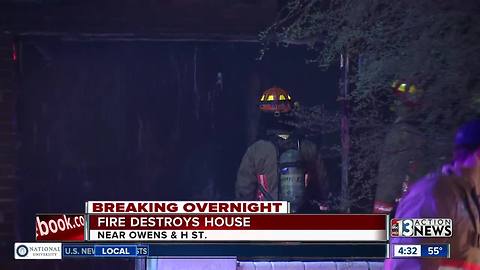 House catches fire near H Street and Owens