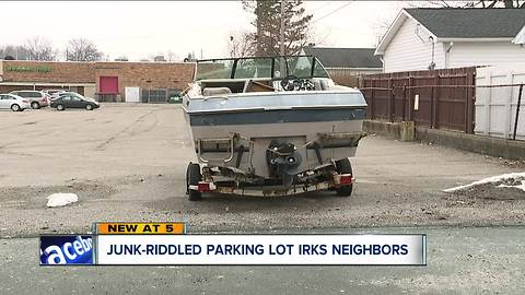 Illegal dumping in shopping complex parking lot in Old Brooklyn angers nearby homeowners