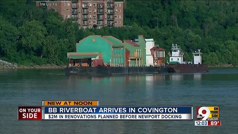 BB Riverboats barge arrives in Covington