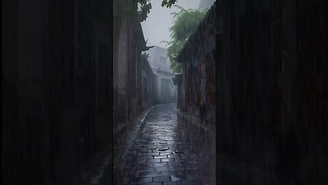 《白噪音》古城下雨声非常放鬆的雷声、雨聲睡眠音樂，白噪音讀書，雨聲入睡自然音樂秒入睡!!助眠，睡眠用超熟睡音乐、瑜伽,睡眠音樂 #rain #rainsounds #shorts #music