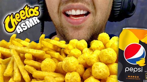 ASMR EATING BOMB COMBO 👉 CHEETOS + PEPSI MANGO | EATING SOUNDS (NO TALKING) MUKBANG