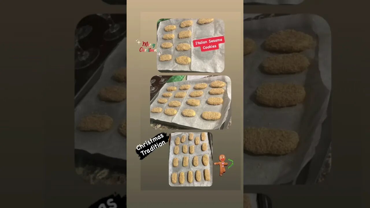 This is what you do when it rains outside. You bake your grandmothers famous Italian Sesame Cookies