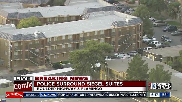 Police at Siegel Suites on Boulder Highway on Nov. 9