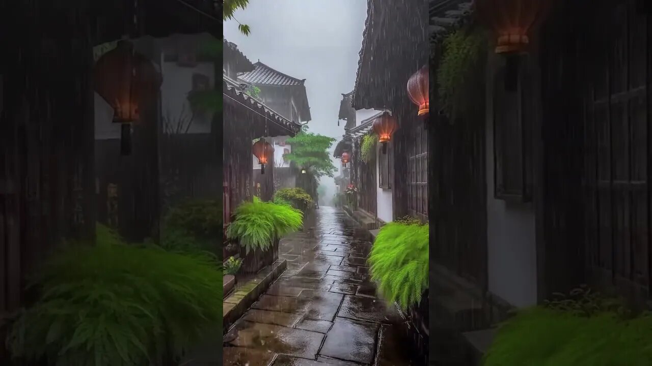 小巷雨声助眠冥想的宁静:窗外下雨声助眠带来放松与睡眠治愈,提高工作效率与身心健康#BGM#shorts #sleepmusic #shortsvideo #sleep #rain