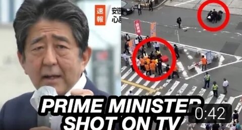 Fmr Japan PM Shinzo Abe Shot on TV