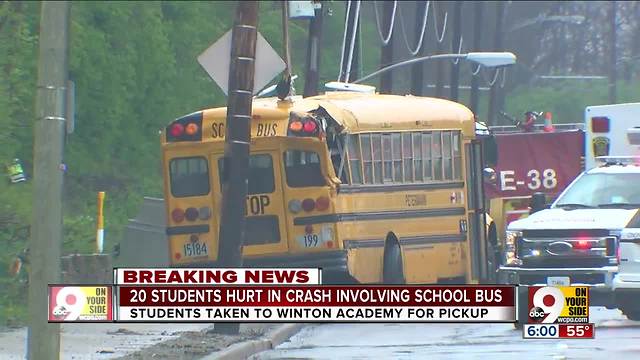 12-year-old in critical condition after school bus crash