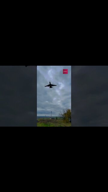 Russian Su-25 flying on a combat mission