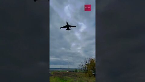 Russian Su-25 flying on a combat mission