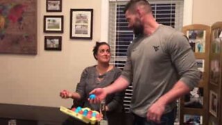 So egg-citing...couple reveal baby's gender with this cool stunt!