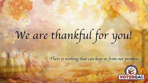 We are thankful for your accomplishments!