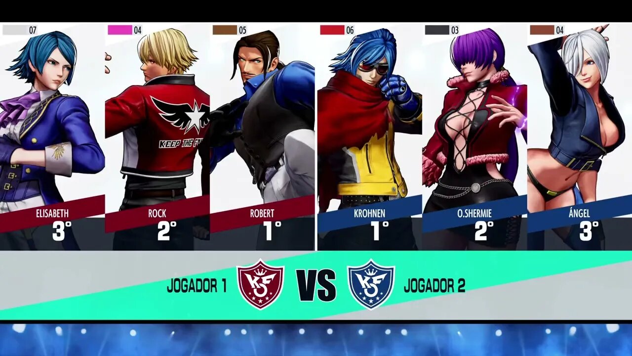 THE KING OF FIGHTERS XV ROBERT/ROCK/ELISABETH VS KROHNEN/O.SHERMIE/ÁNGEL