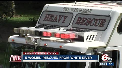 Five women rescued after kayaks overturn during birthday trip on White River