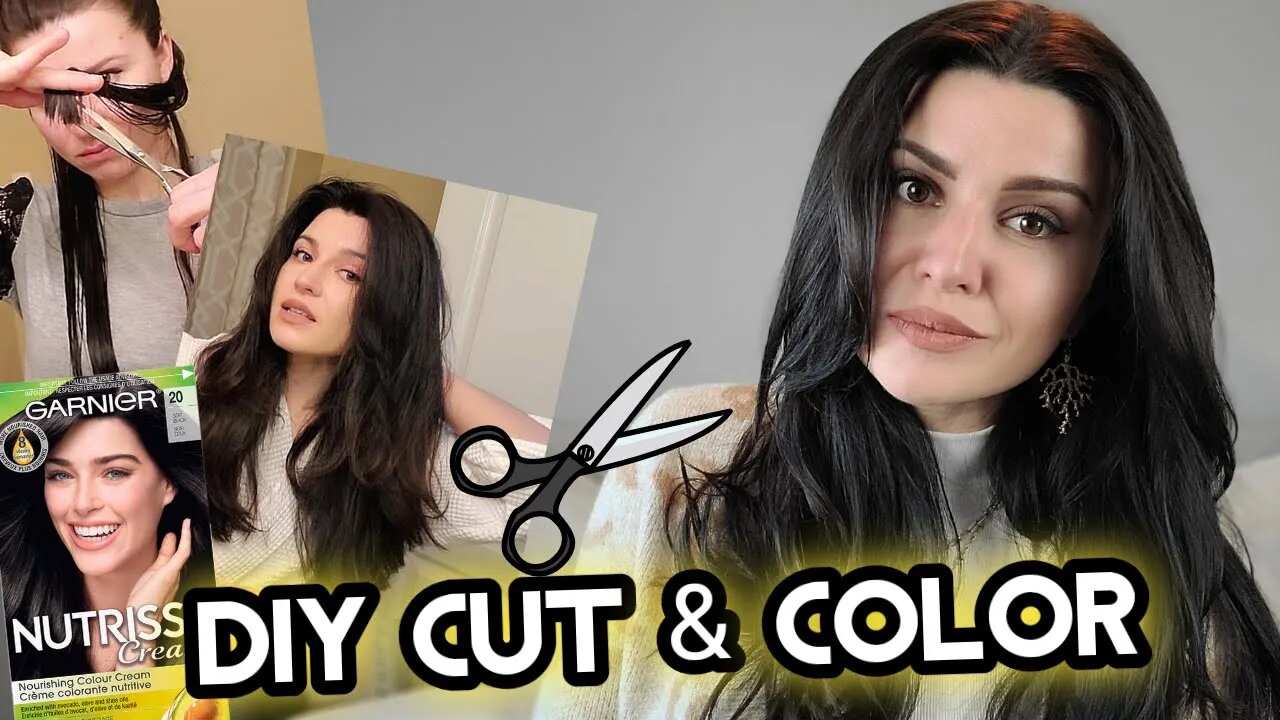 DIY AT HOME HAIRCUT & COLOR - HOW IT'S DONE! #hairtutorial #diyhair