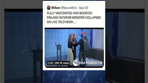 Finland Interior Minister Faints On Live TV From Climate Change #shorts
