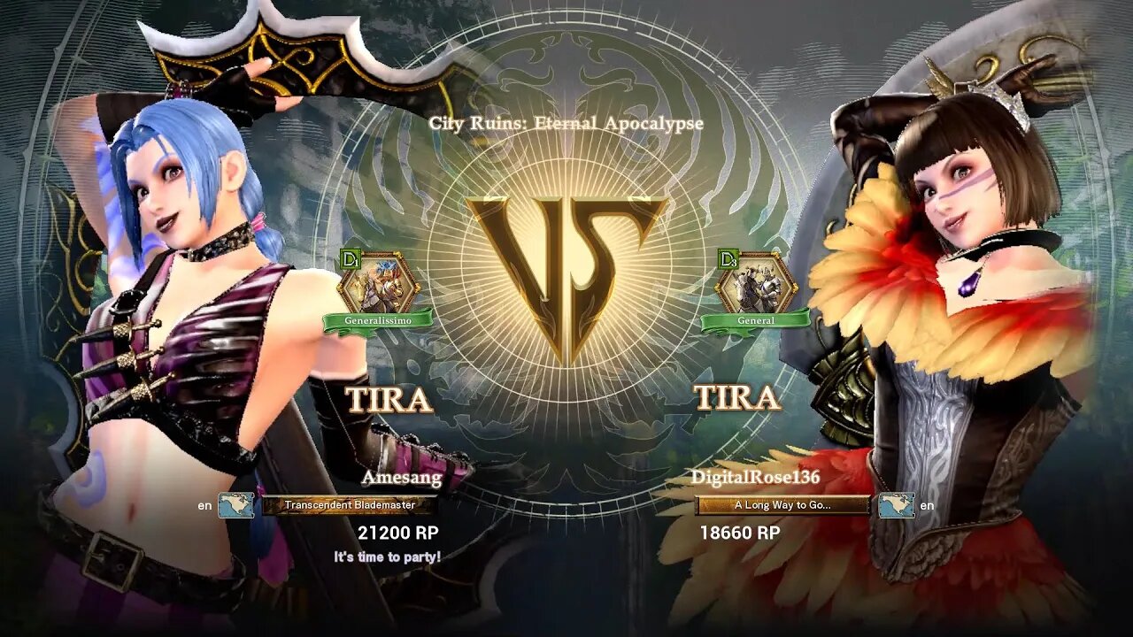 Tira (Amesang) VS Tira (DigitalRose136) (SoulCaliburâ„¢ VI: Online)