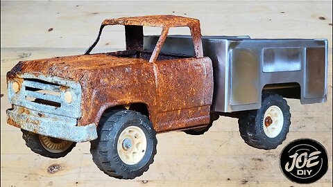 Rusty 1970's Tonka Dodge Custom Utility Truck Restoration