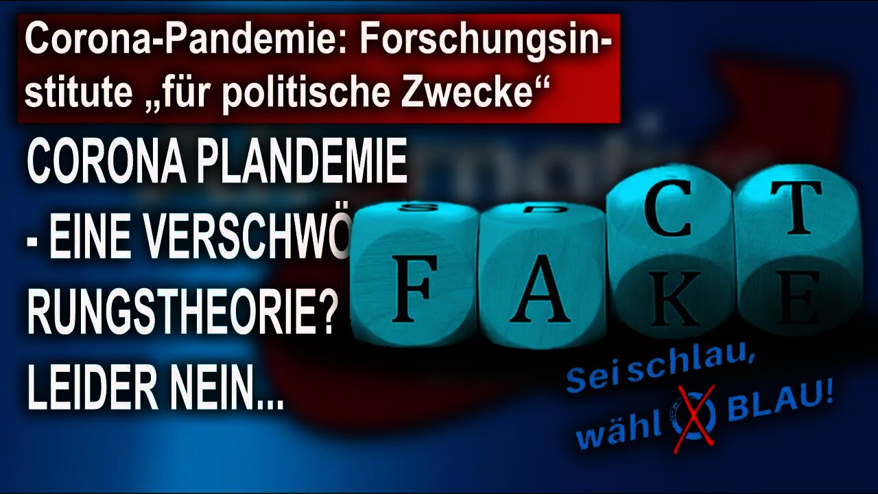 CORONA PLANDEMIE - EINE VERSCHWÖRUNGSTHEORIE?LEIDER NEIN... AfD