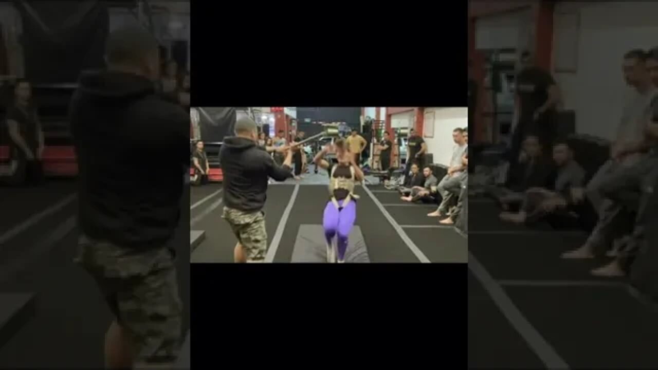 Bus in her face with your stick. lol