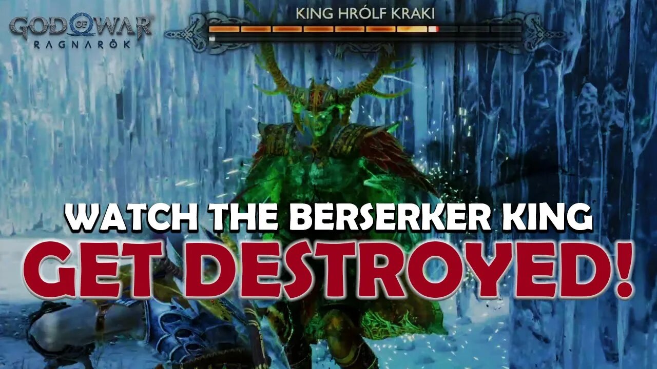 God of War Ragnarok - Berserker King HROLF KRAKI Gets Destroyed!