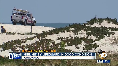 Girl hit by lifeguards on Coronado in good condition