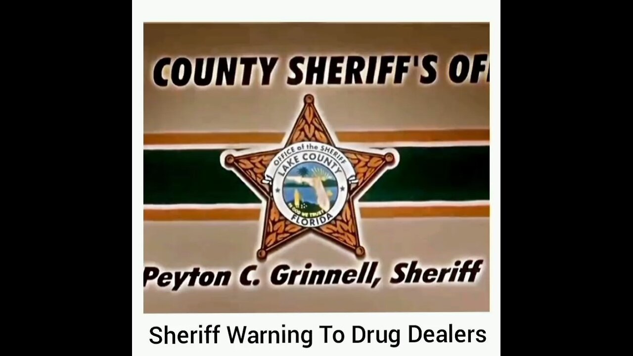 Sheriff Warns Drug Dealers