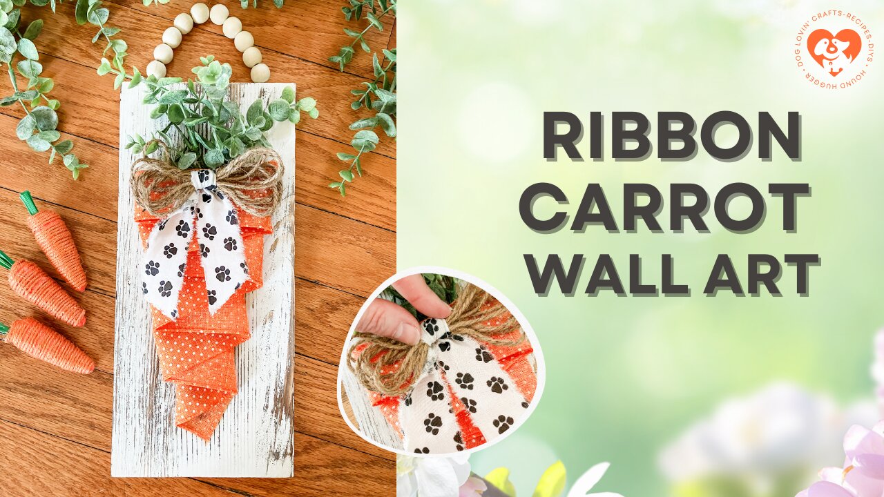 Farmhouse Ribbon Carrot Wall Hanger