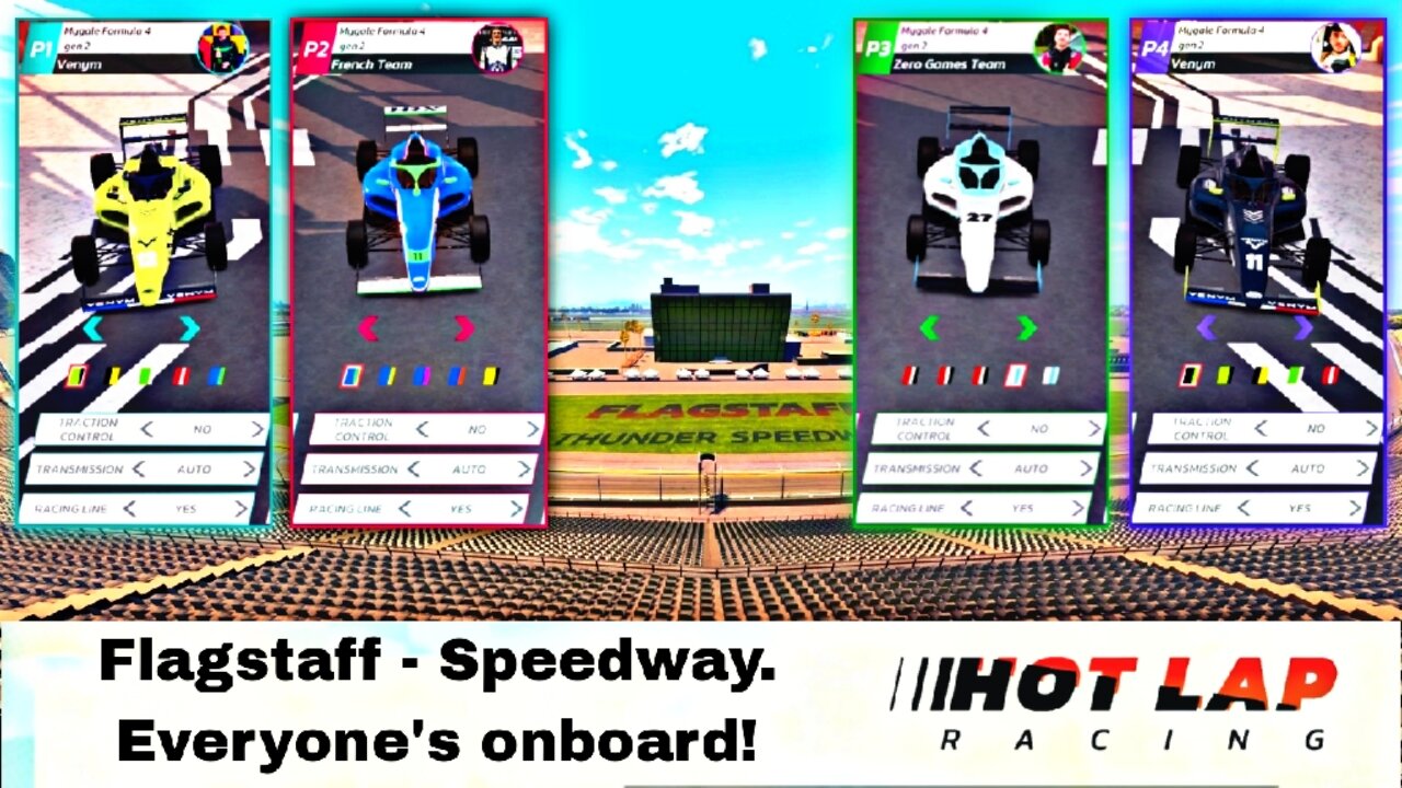 Switch Hot Lap Racing G5, 4P local splitscreen Quick Race on Speedway, Mygale Formula 4 gen 2s!