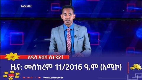 አዲስ አበባ ስቱዲዮ ዜና: መስከረም 11/2016 ዓ.ም (አሚኮ)