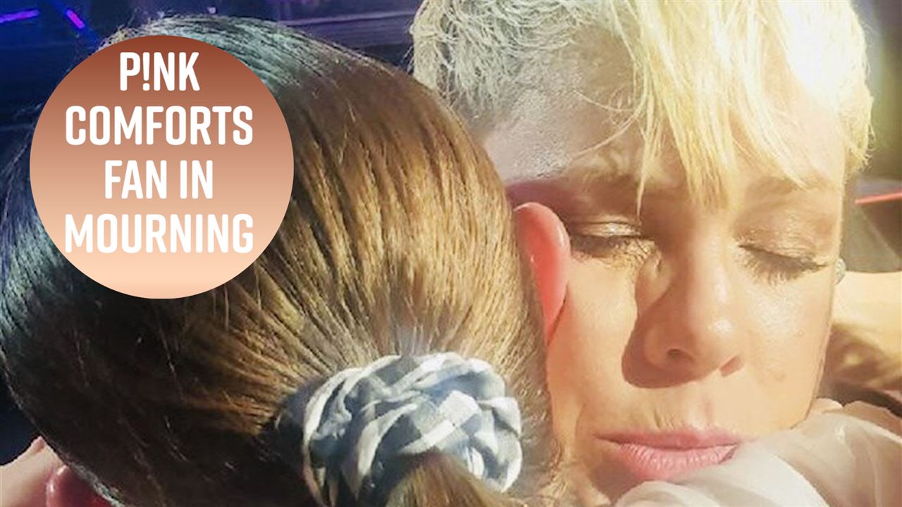 P!nk stops show to hug grieving fan