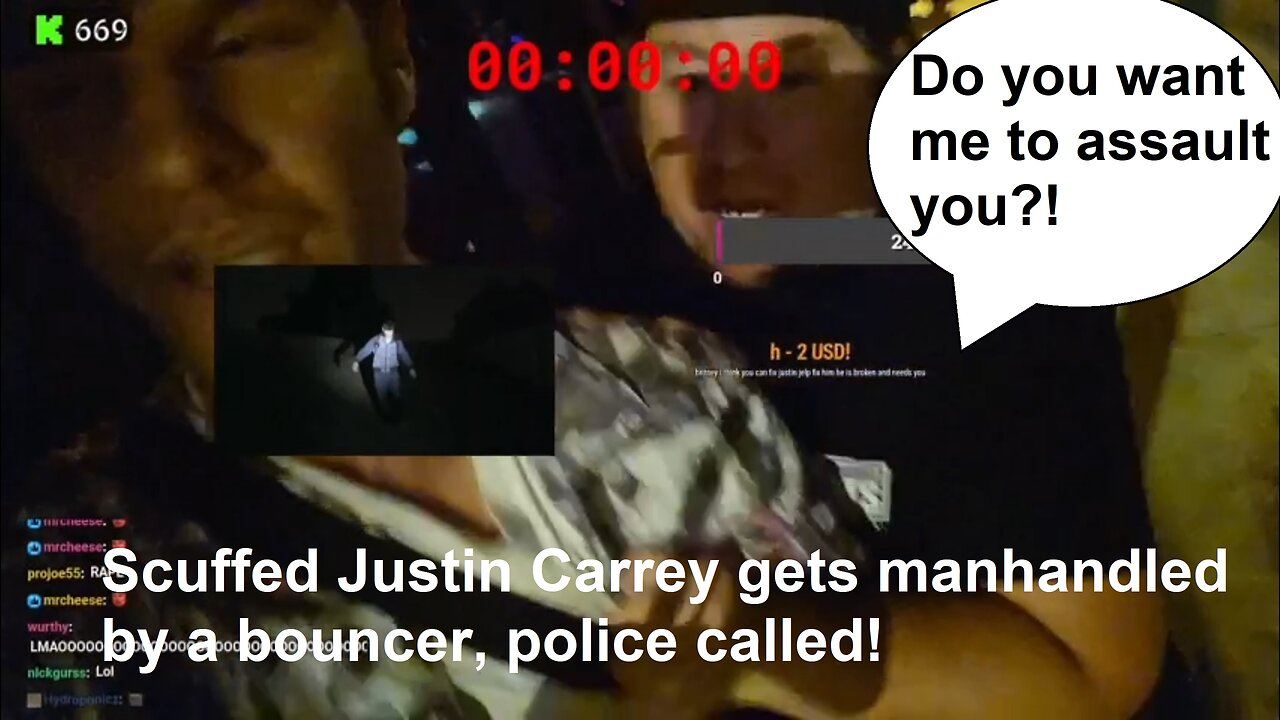 Scuffed Justin Carrey just gets manhandled on by a bouncer and calls the police!