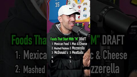 The FOODS THAT START WITH “D” Draft!! Did Zach Cheat?! #shorts