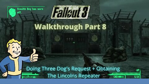 Fallout 3 gameplay walkthrough part 8 - three dog's request + lincolns repeater