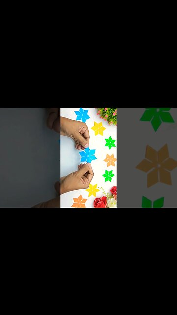How to make 6 patel paper flowers easy #crafts #shorts #papercrafts #viral