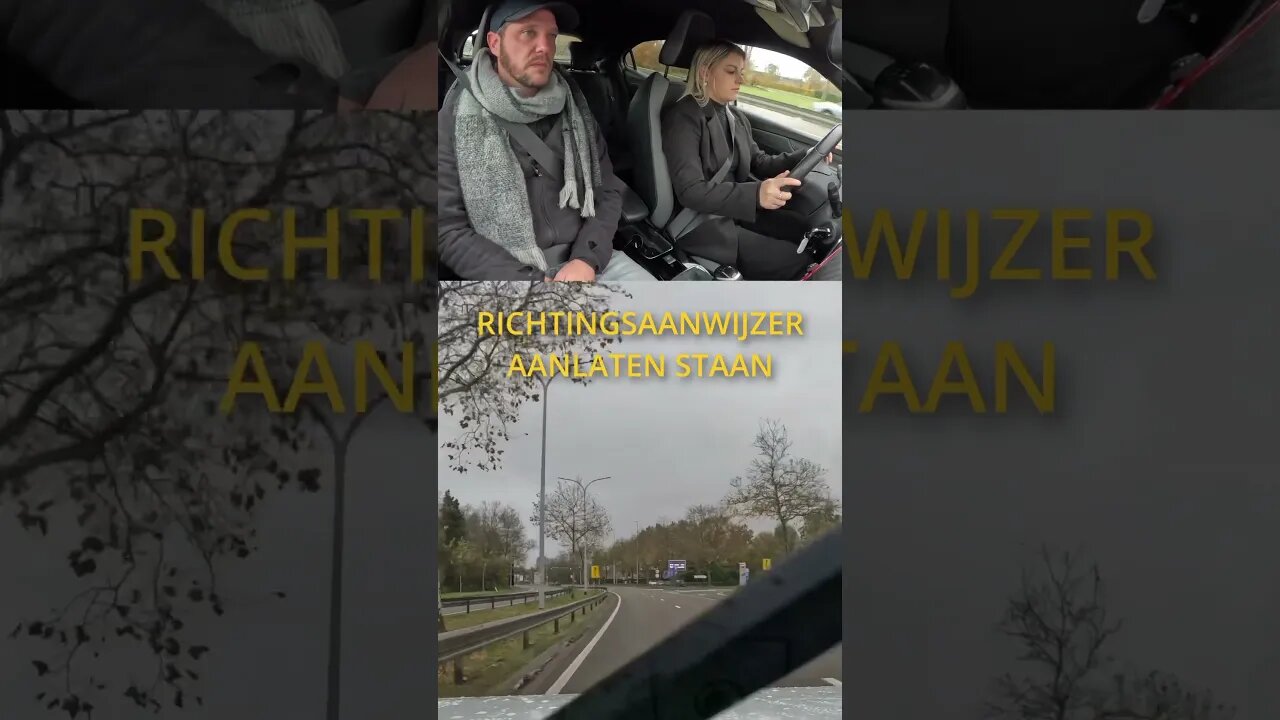 Voorsorteren voor links afslaan #lerenrijden #rijles #beginner #howto