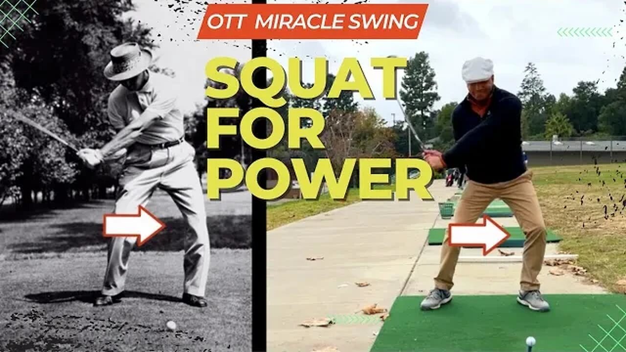 SNEAD SQUAT for POWER in the OVER THE TOP MIRACLE GOLF SWING!