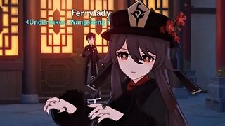 Glitched Hu Tao Trolls Ferrylady with Disco Dance (Genshin Impact)