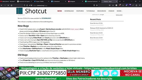 shotcut versão 23 06 14
