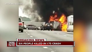 At least 6 people dead, 8 injured in I-75 crash near Gainesville